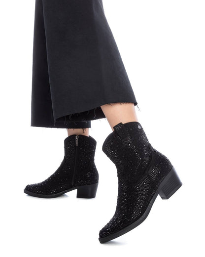 Xti 143116 Black Microfiber Ankle Boots