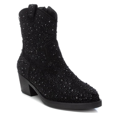 Xti 143116 Black Microfiber Ankle Boots