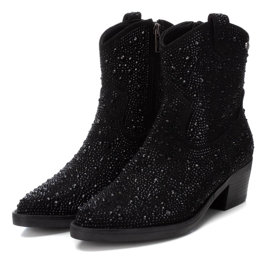 Xti 143116 Black Microfiber Ankle Boots