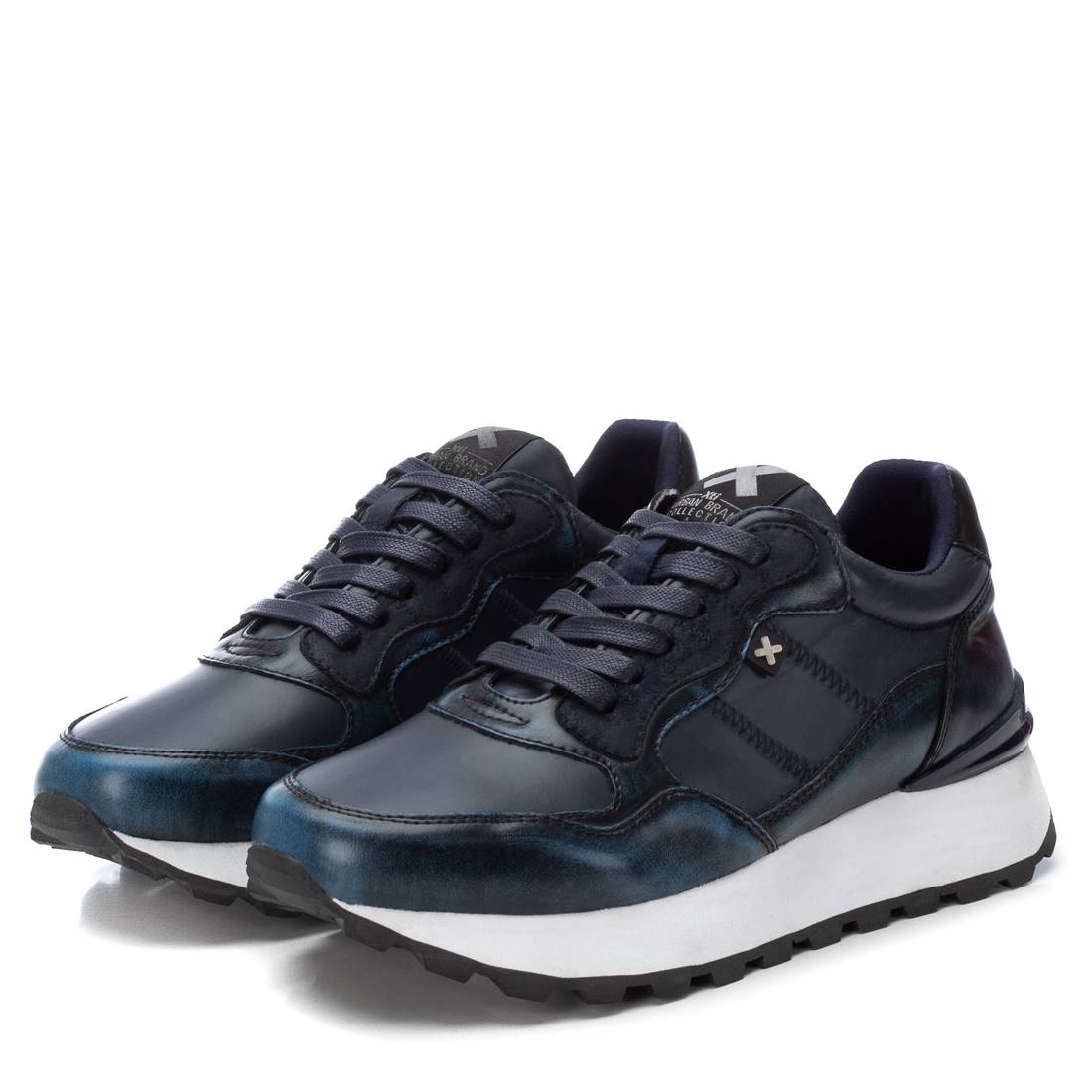 Xti 143407 Navy Textile Trainers