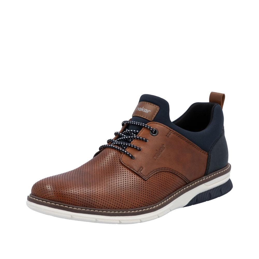 Rieker 14450-22 Tan/Navy Casual Shoes