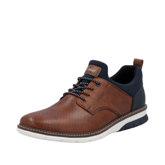 Rieker 14450-22 Tan/Navy Casual Shoes