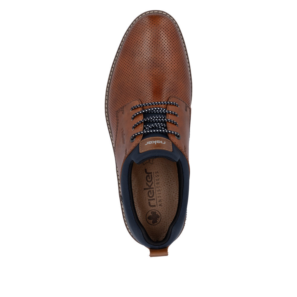 Rieker 14450-22 Tan/Navy Casual Shoes