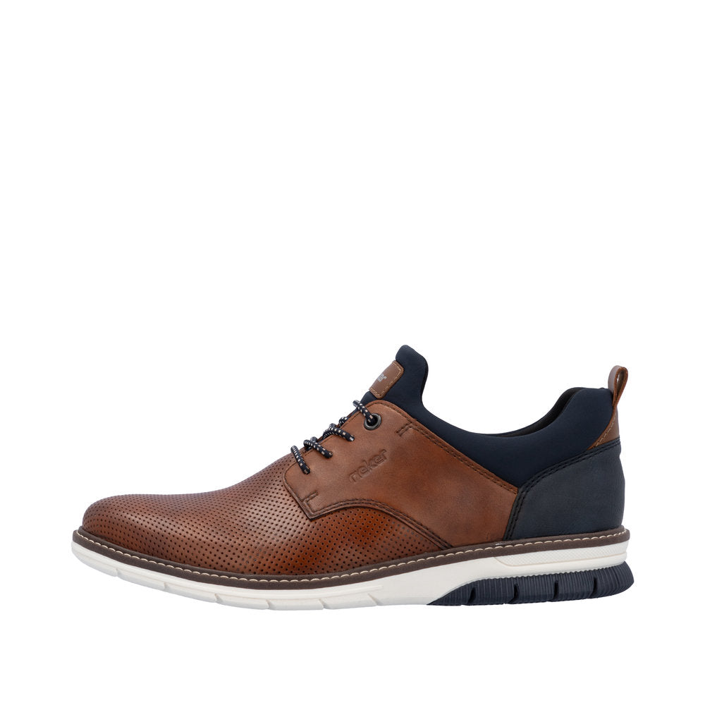 Rieker 14450-22 Tan/Navy Casual Shoes