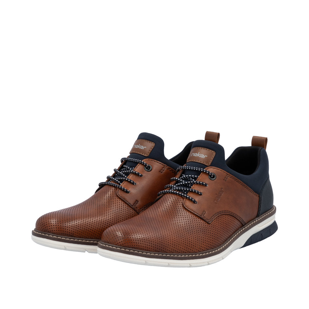 Rieker 14450-22 Tan/Navy Casual Shoes