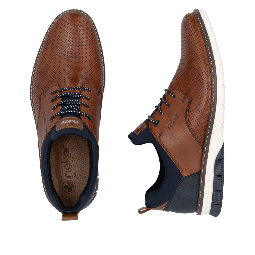 Rieker 14450-22 Tan/Navy Casual Shoes