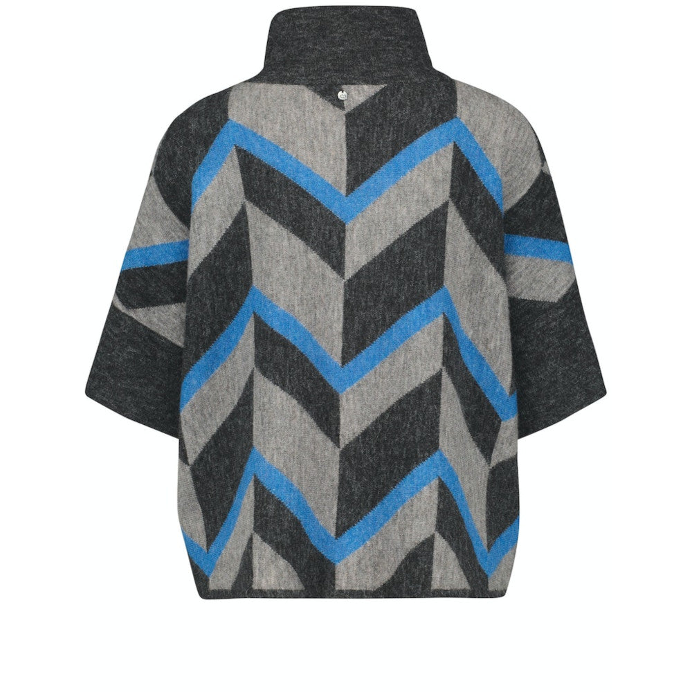 Gerry Weber 170517 44717 2080 Grey/Blue Pattern Gesp Pullover