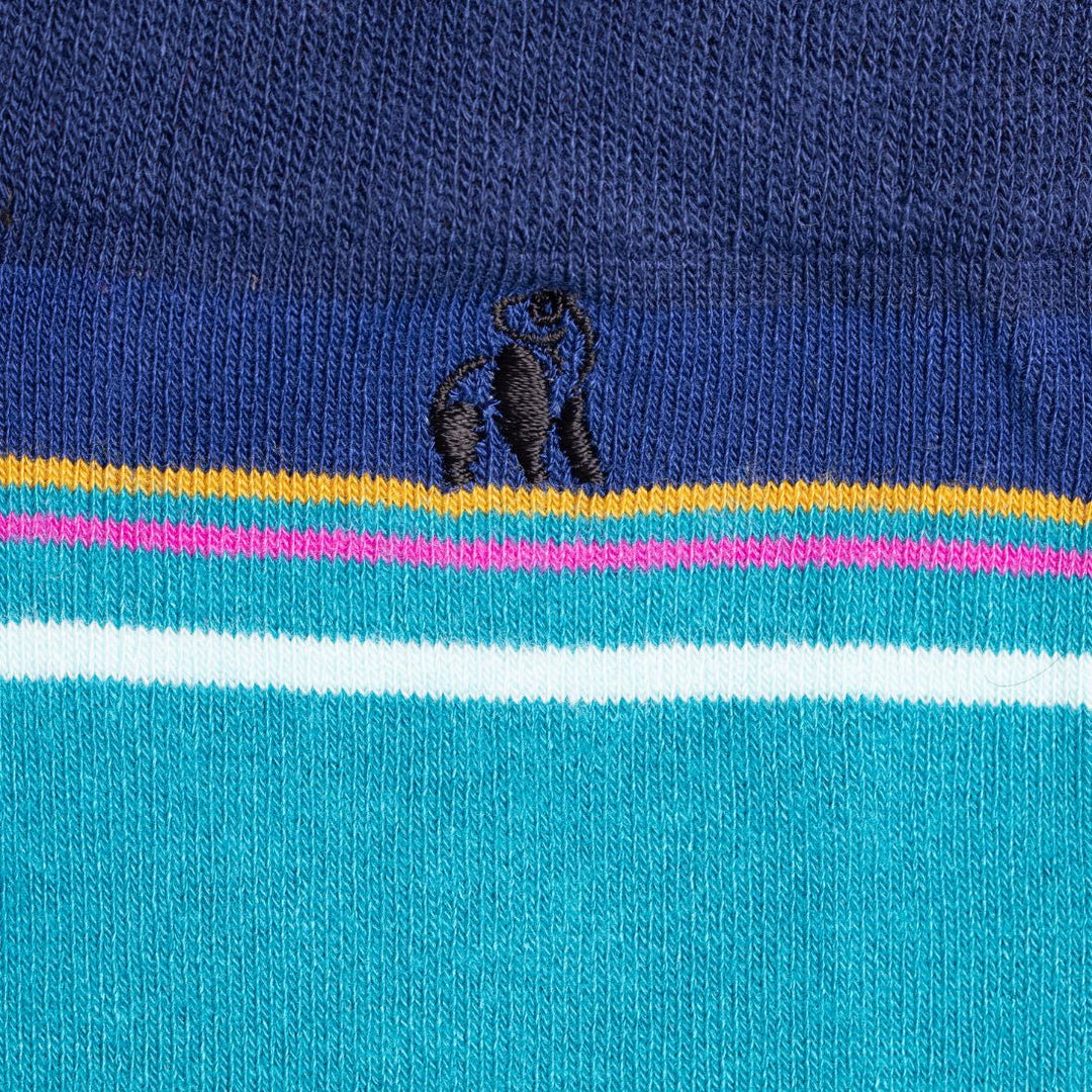Swole Panda Green Multi Stripe Socks