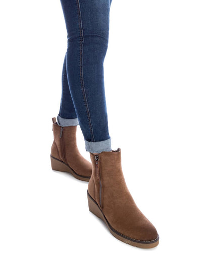 Refresh 171009 Camel Microfiber Ankle Boots