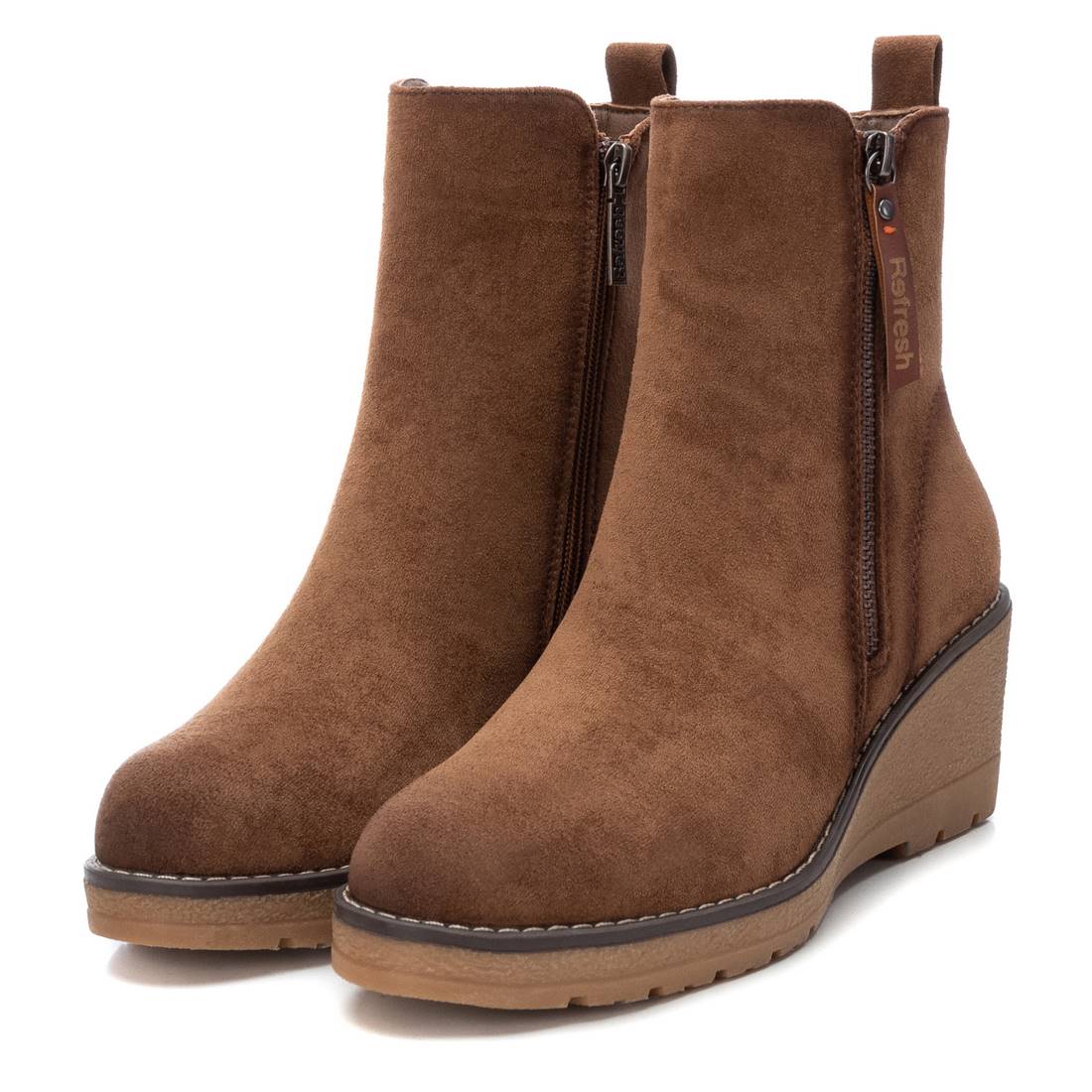 Refresh 171009 Camel Microfiber Ankle Boots