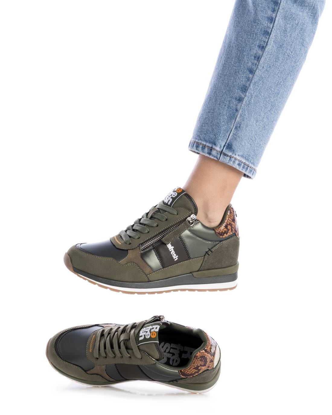 Refresh 172329 Khaki Textile Trainers