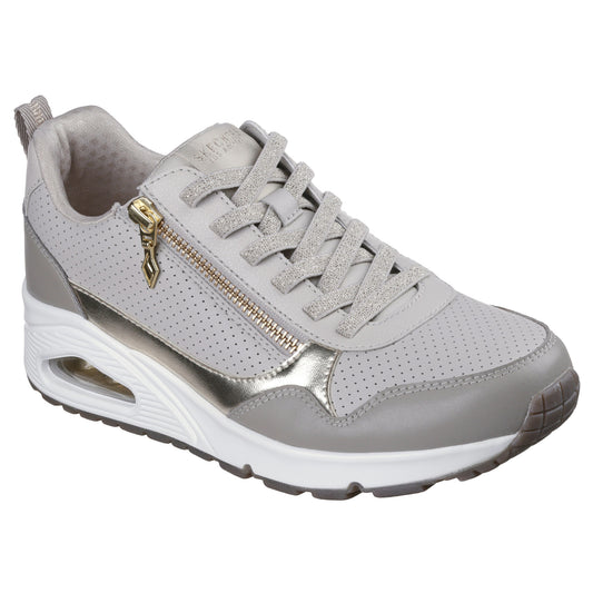 Skechers 177873 Metallic Sliders Taupe Trainers