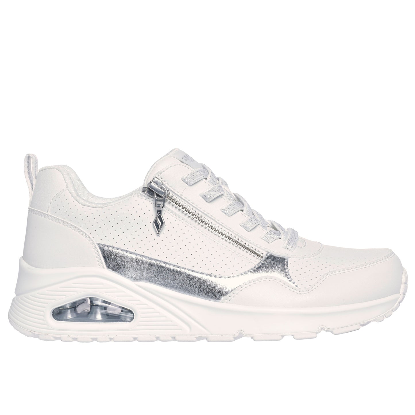 Skechers 177873 Metallic Sliders White Trainers