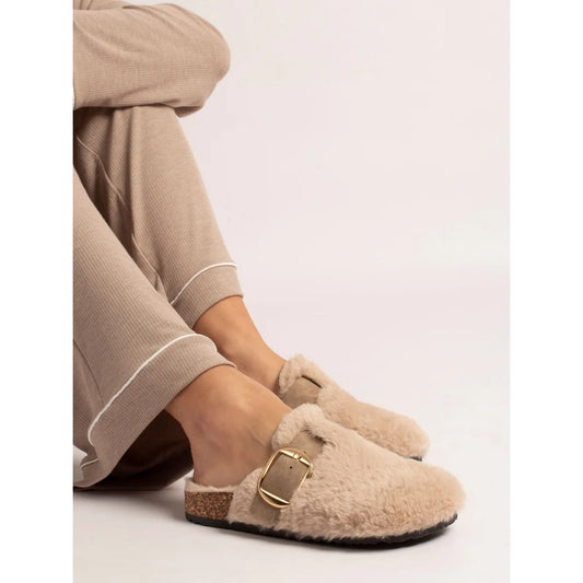 Lunar Rhianna Beige Mule Slipper Beige