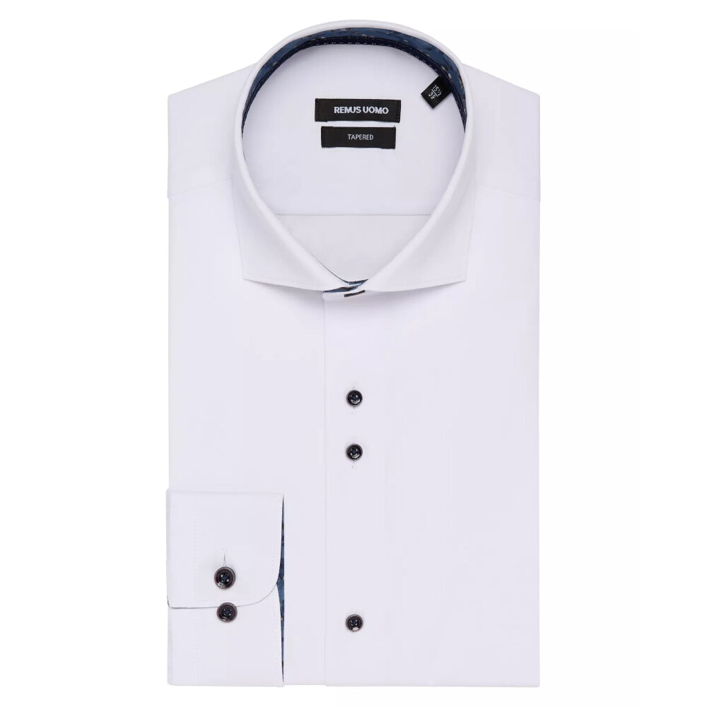 Remus Uomo 13140 01 White Tapered/SF Frank - Cotton Shirt