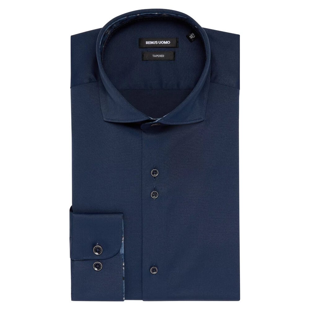 Remus Uomo 13140 78 Navy Tapered Dress Shirt
