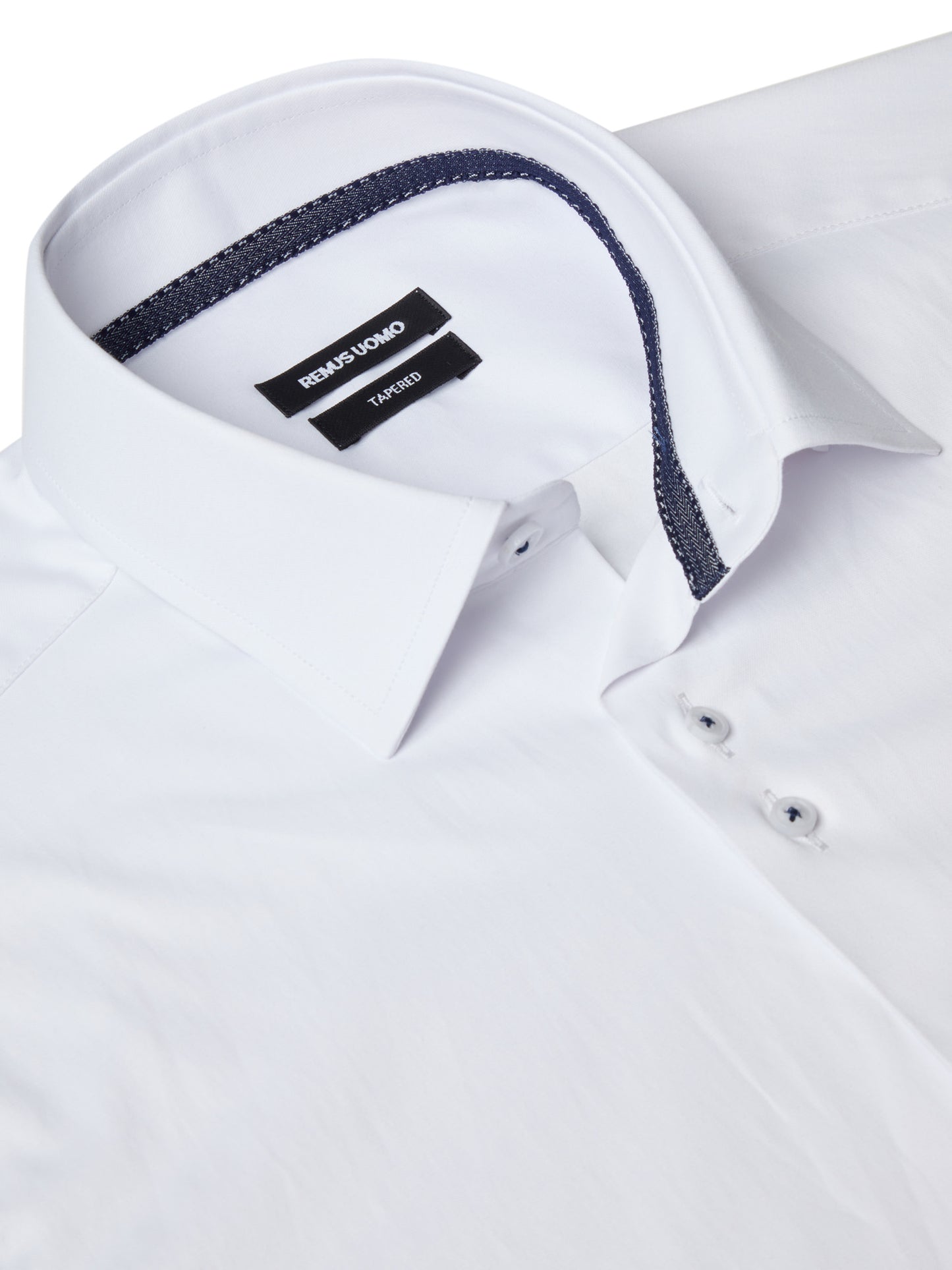 Remus Uomo 13141SS 01 White Tapered/SF Frank - Cotton Shirt