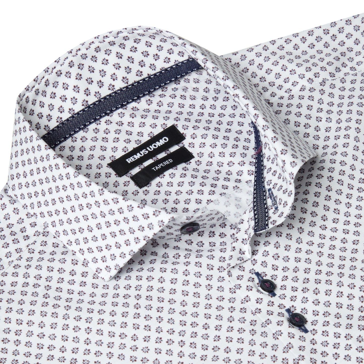 Remus Uomo 13165 18 Navy Tapered Fit Dress Shirt