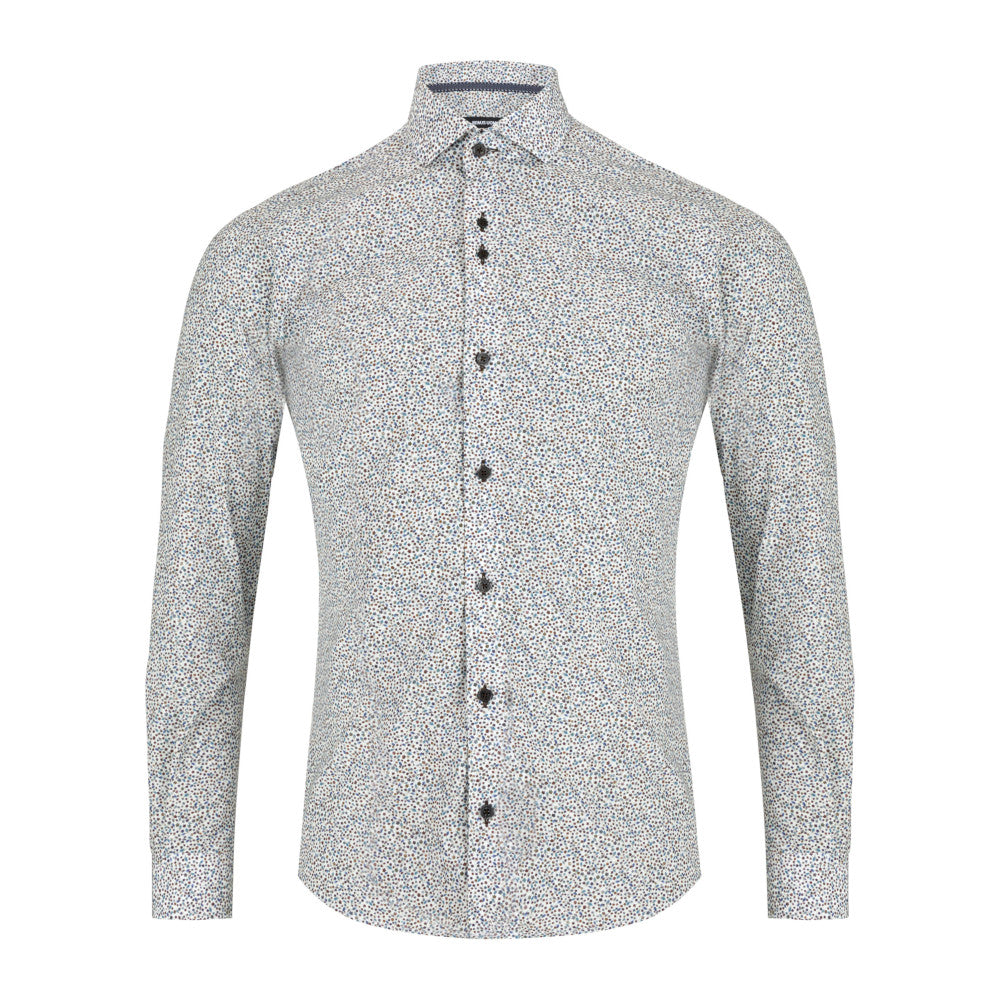 Remus Uomo 13167 18 Navy Tapered Fit Long Sleeve Dress Shirt