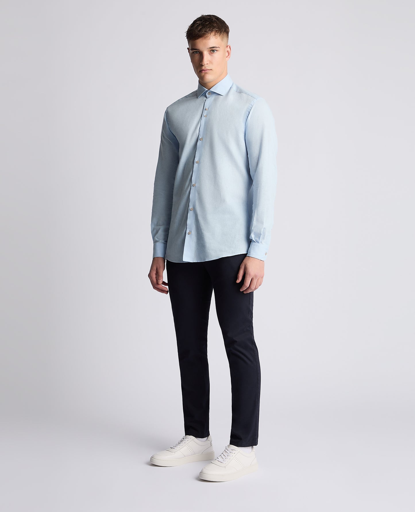 Remus Uomo 13170 22 Light Blue Tapered Fit Shirt