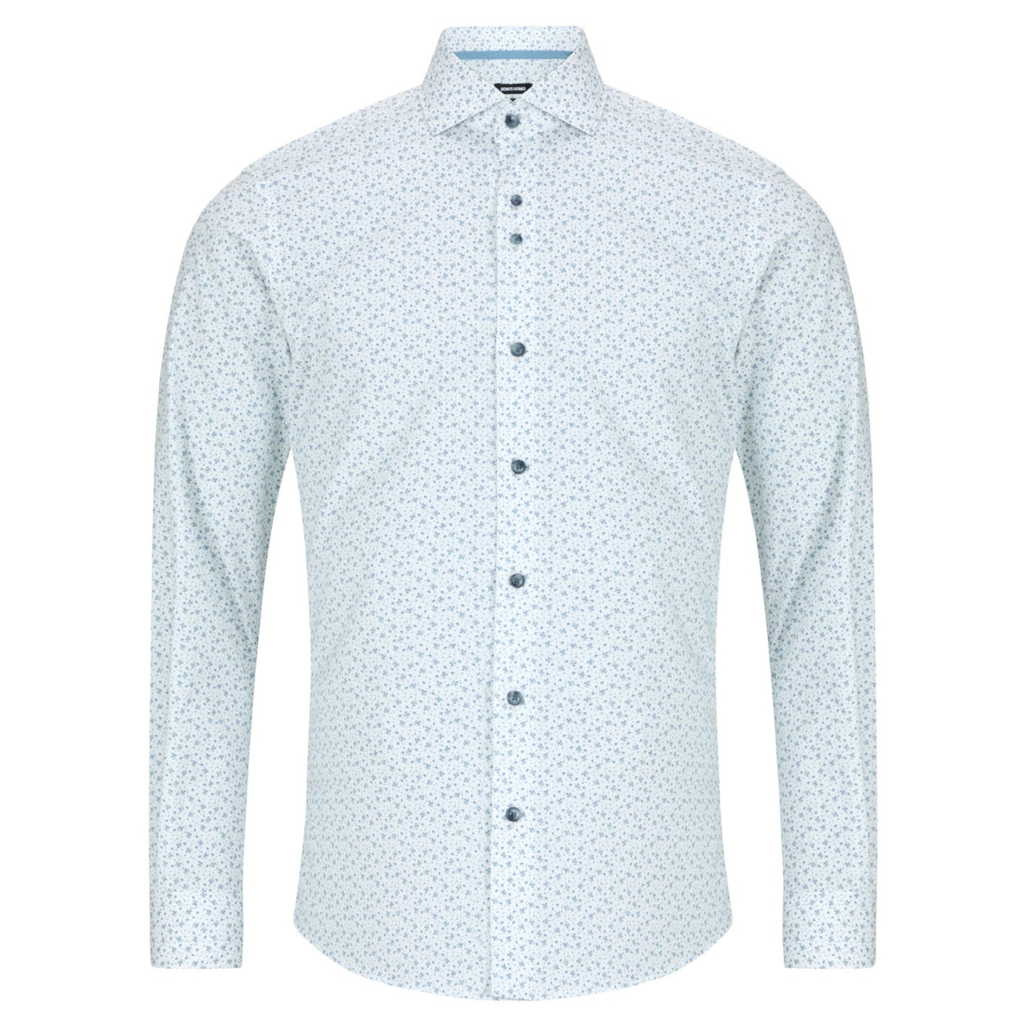 Remus Uomo 13190 12 Blue Tapered Dress Shirt