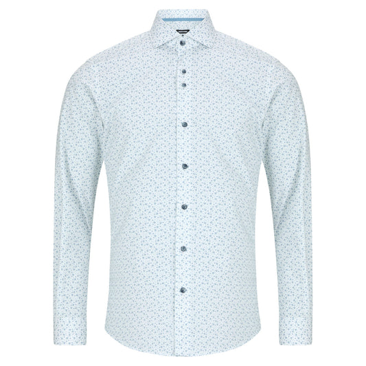 Remus Uomo 13190 12 Blue Tapered Dress Shirt
