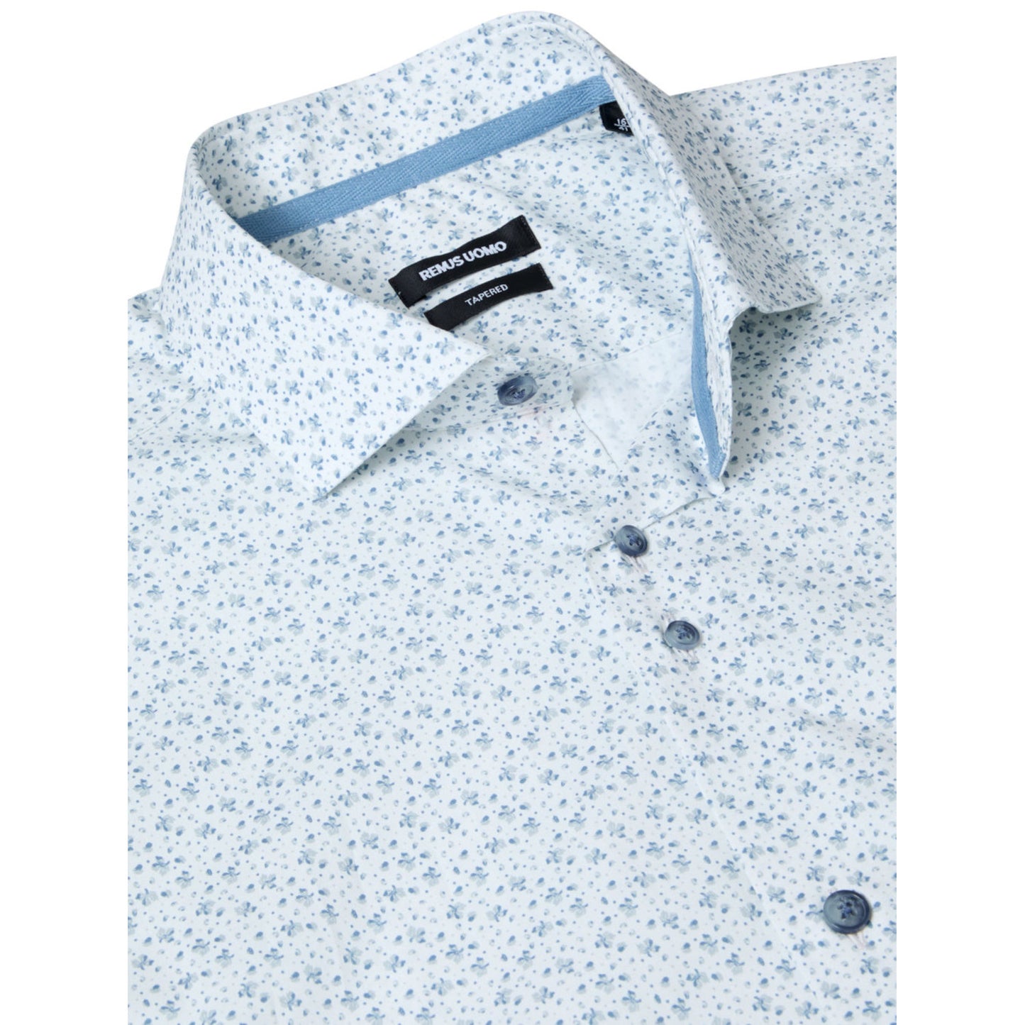 Remus Uomo 13190 12 Blue Tapered Dress Shirt