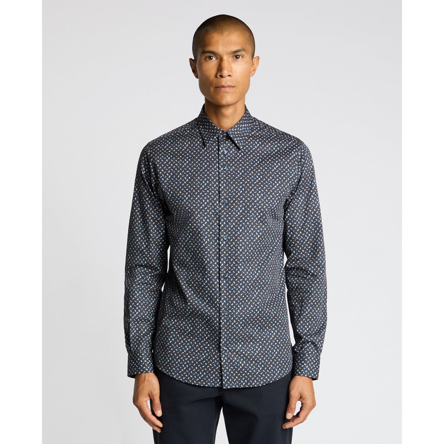 Remus Uomo 13315 78 Navy Regular Shirt