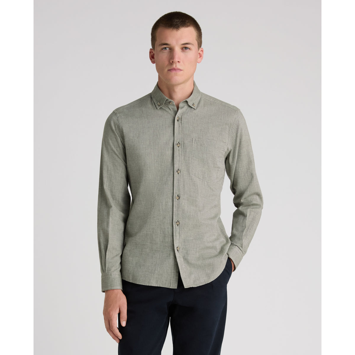 Remus Uomo 13402 34 Green Tapered Shirt