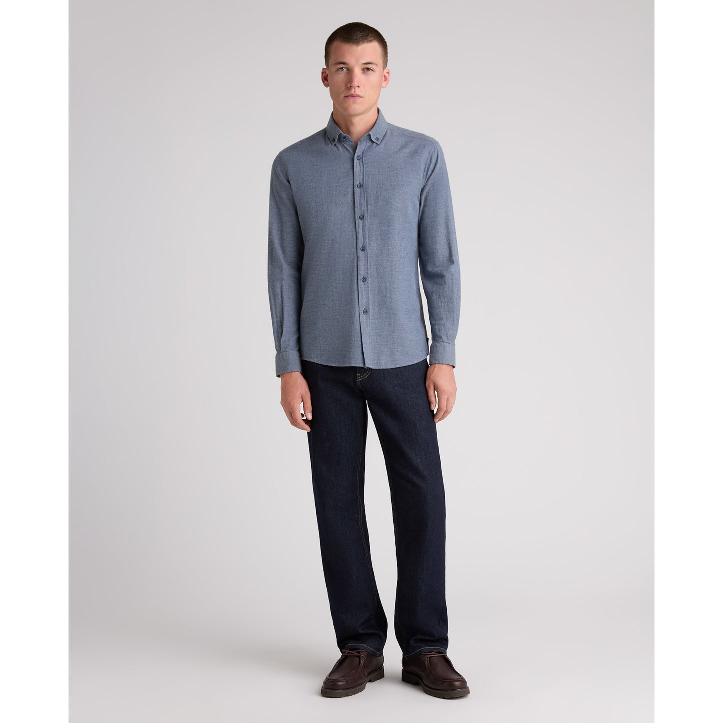 Remus Uomo 13403 27 Dark Blue Blue Tapered Shirt