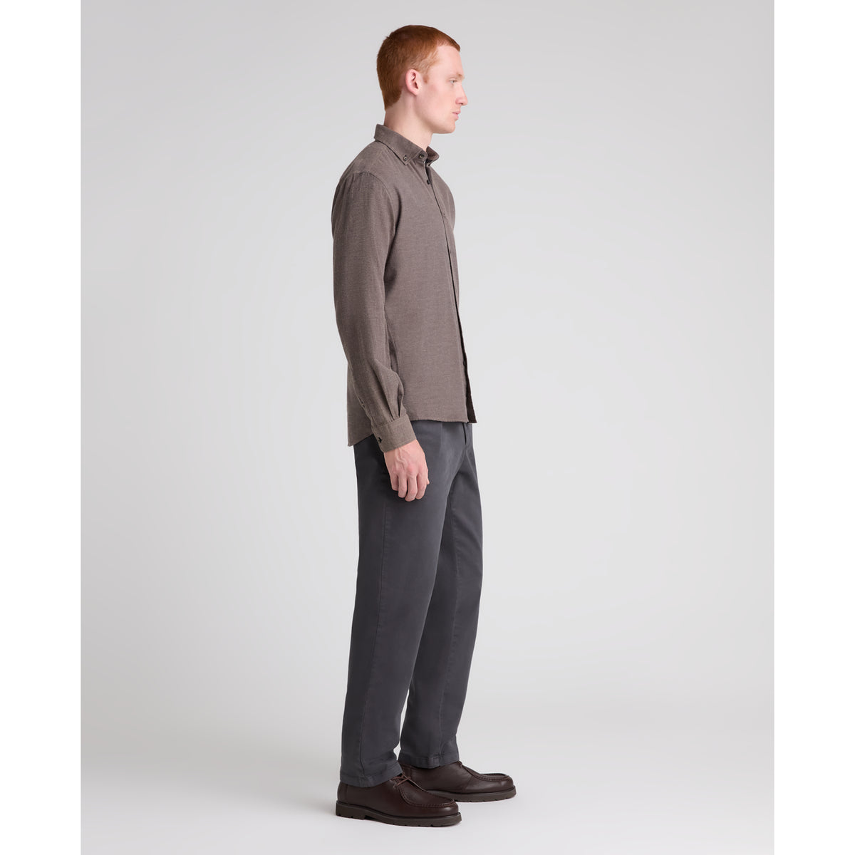 Remus Uomo 13403 47 Brown Tapered Shirt