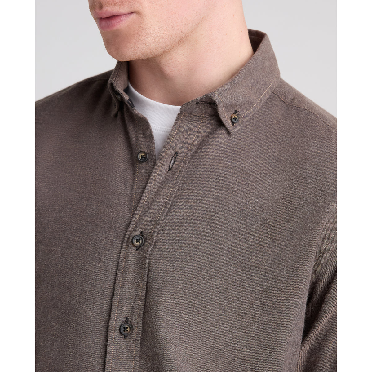 Remus Uomo 13403 47 Brown Tapered Shirt