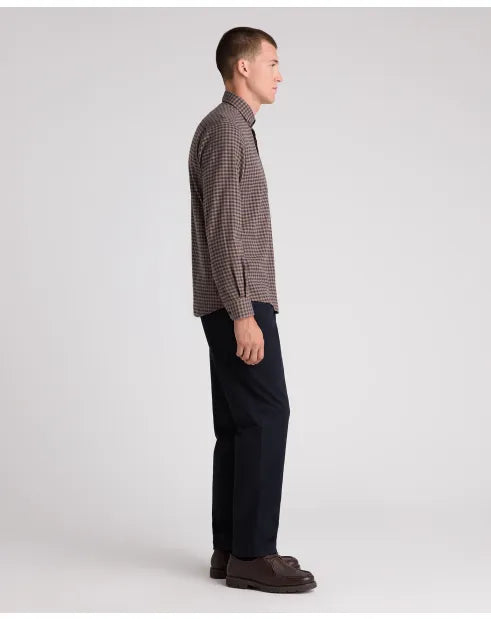 Remus Uomo 13404 47 Brown Tapered Shirt