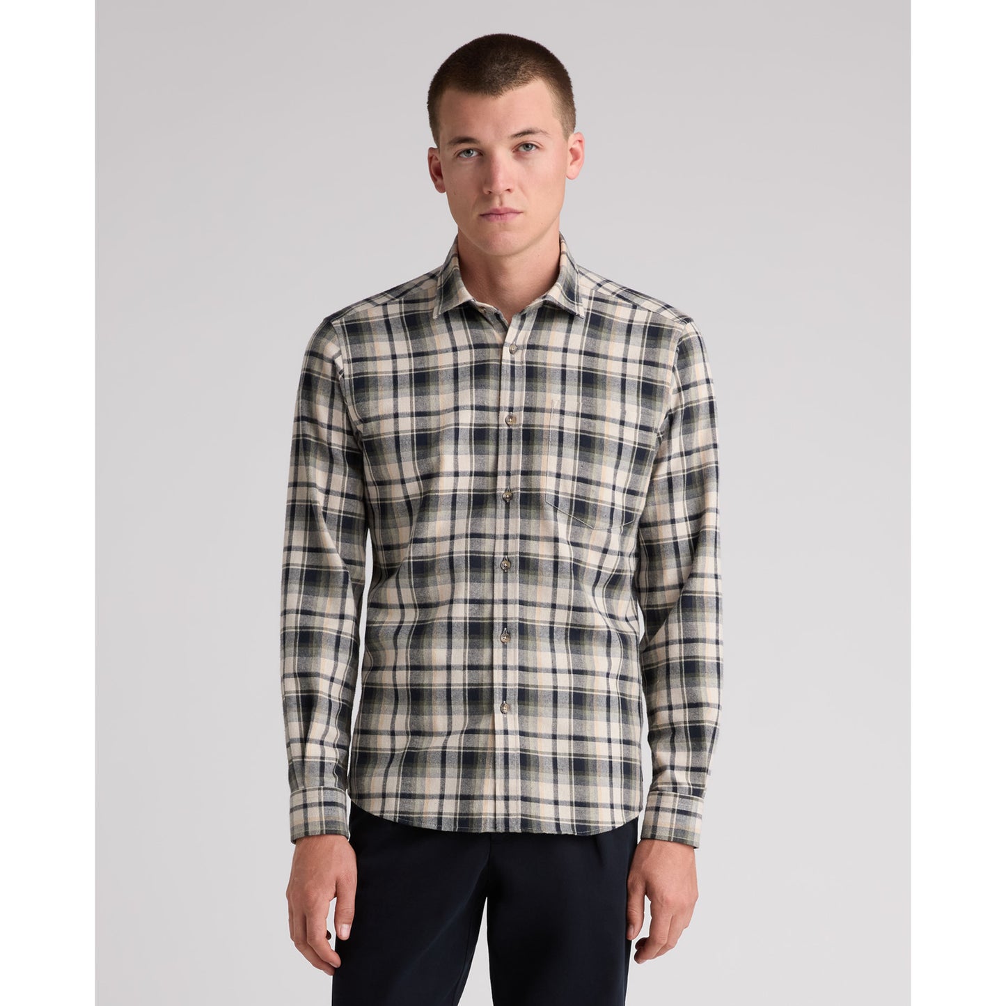Remus Uomo 13407 93 Tan Tapered Shirt