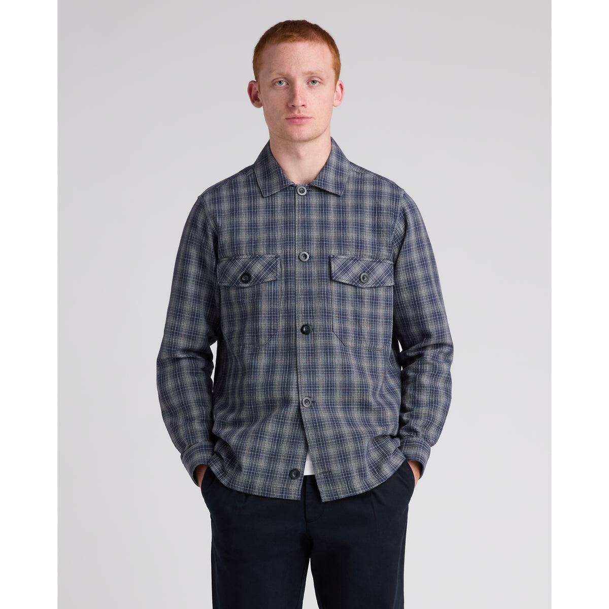 Remus Uomo 13415 27 Dark Blue Shacket