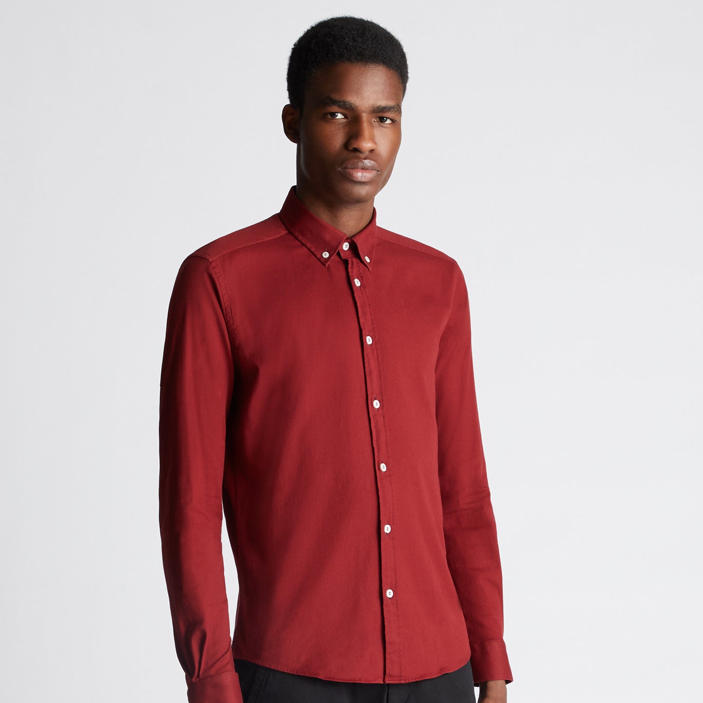 Remus Uomo 13570 67 Burgundy Slim Fit Rome Casual Shirt