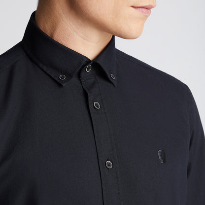 Remus Uomo 13600 00 Black Tapered Fit Seville Casual Shirt