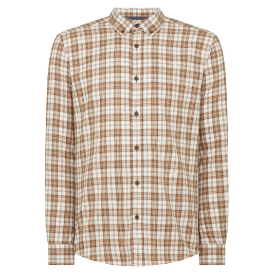 Remus Uomo 13771 44 Tan Slim Fit Rome Casual Shirt