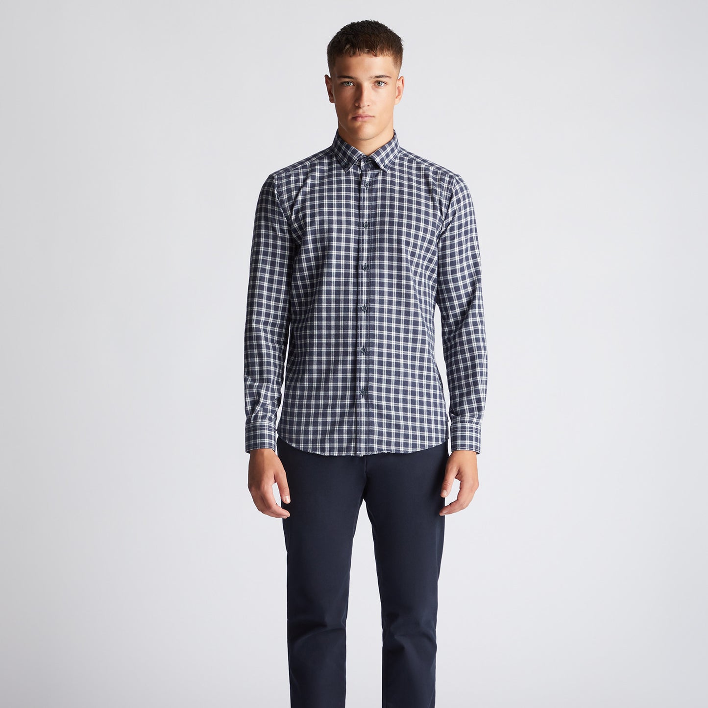 Remus Uomo 13774 28 Dark Blue Tapered Fit Seville Casual Shirt