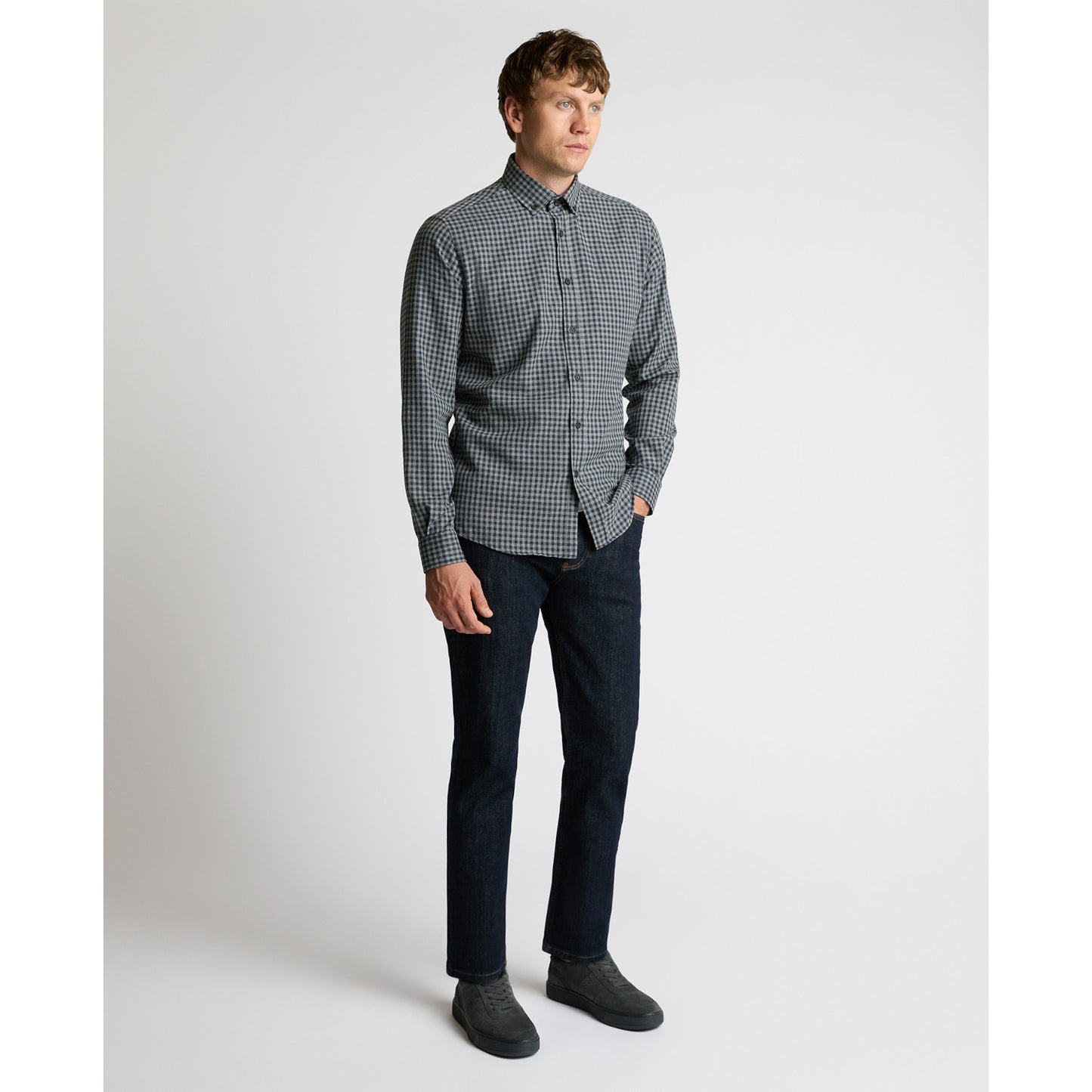 Remus Uomo 13973 07 Grey Tapered Shirt