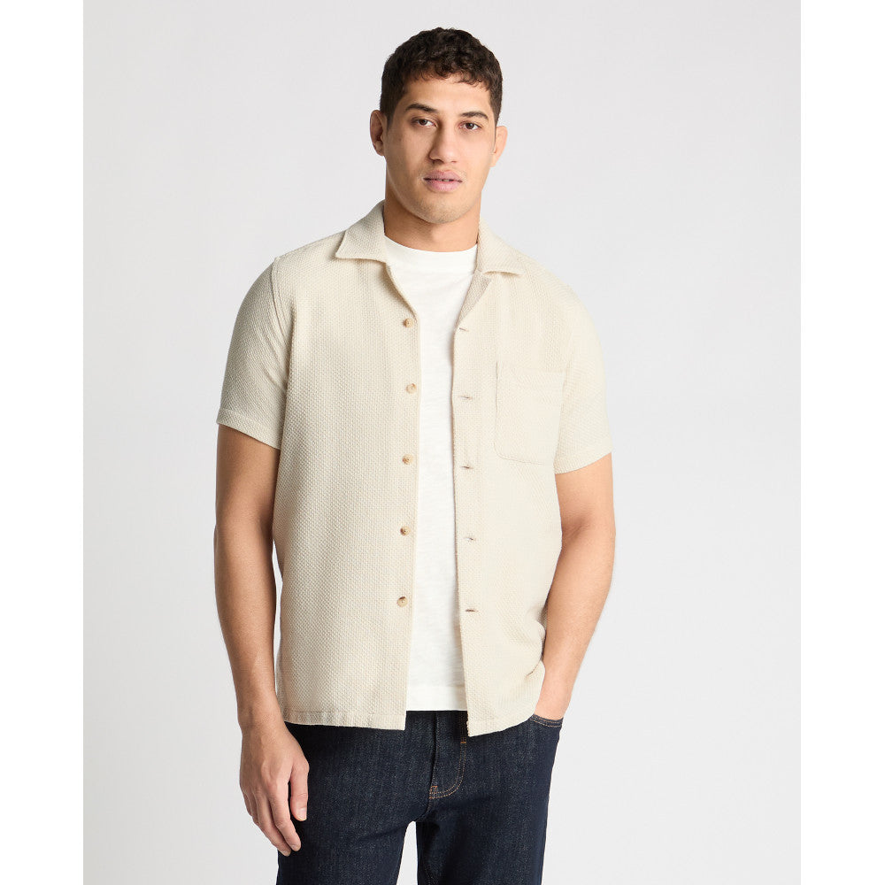 Remus Uomo 13988Ss 90 Cream Tapered Short Sleeve Shirt