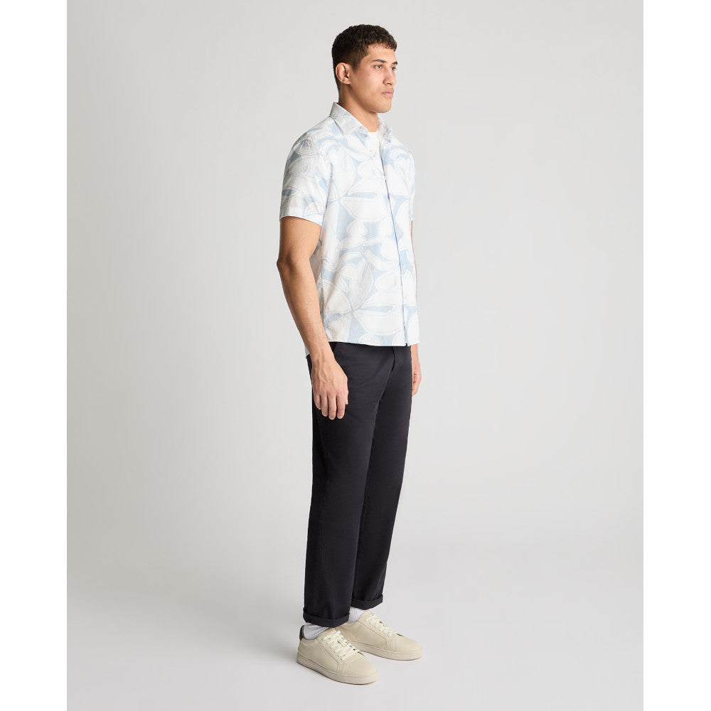 Remus Uomo 13990Ss 22 Light Blue Tapered Short Sleeve Shirt