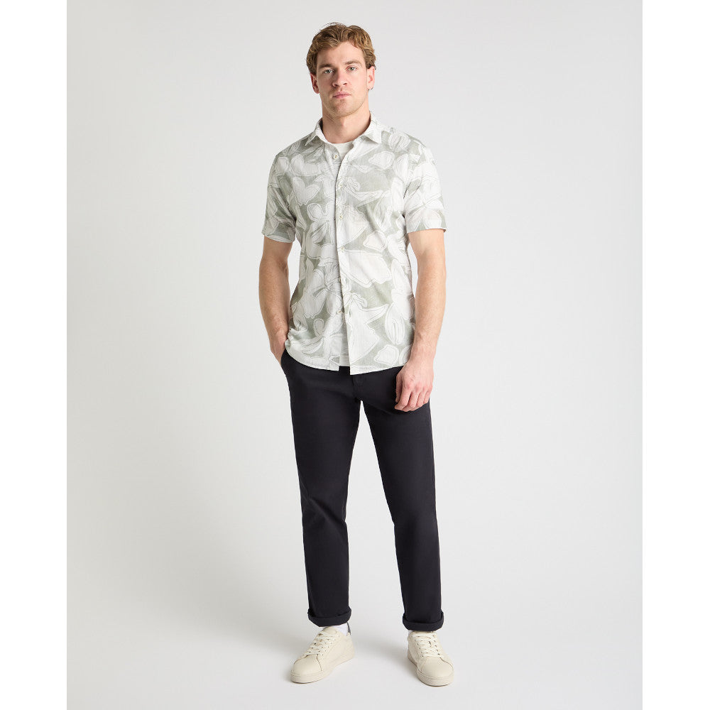 Remus Uomo 13990Ss 32 Light Green Tapered Short Sleeve Shirt