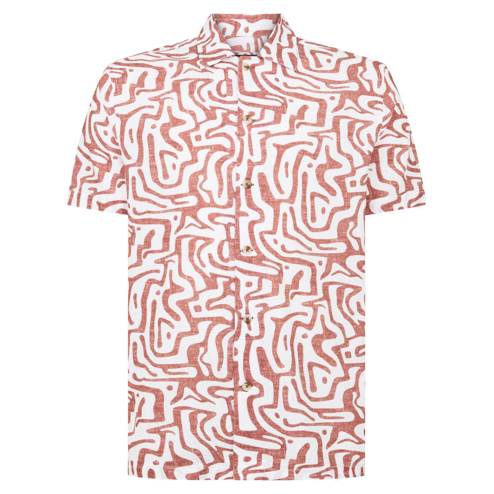 Remus Uomo 13991Ss 16 Red Tapered Short Sleeve Shirt