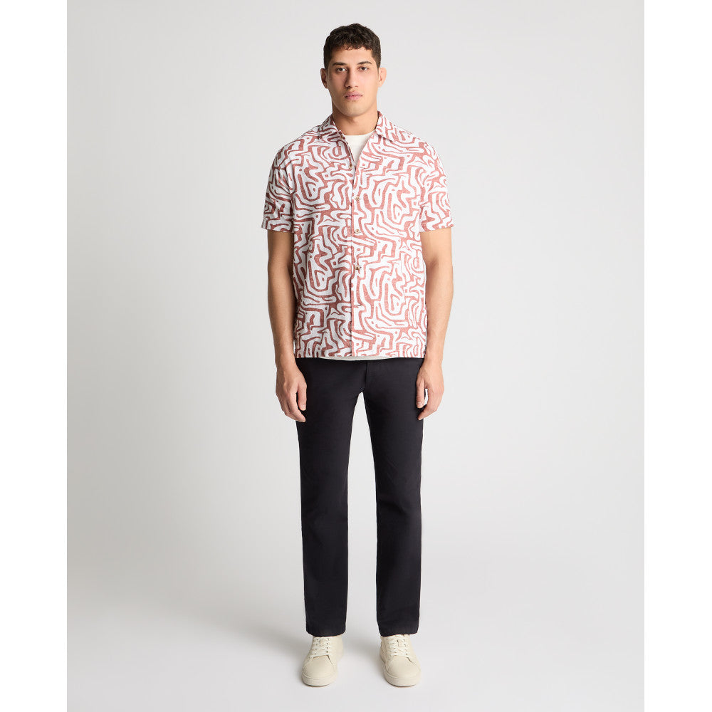 Remus Uomo 13991Ss 16 Red Tapered Short Sleeve Shirt