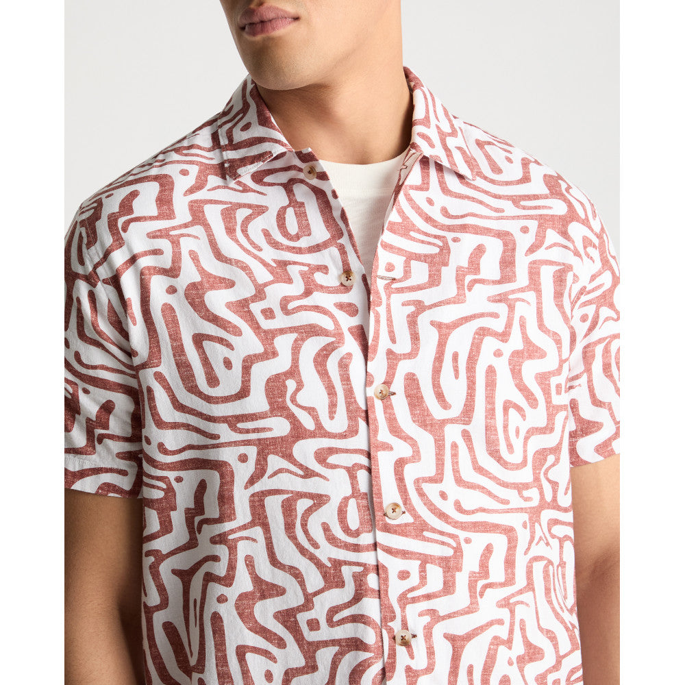 Remus Uomo 13991Ss 16 Red Tapered Short Sleeve Shirt