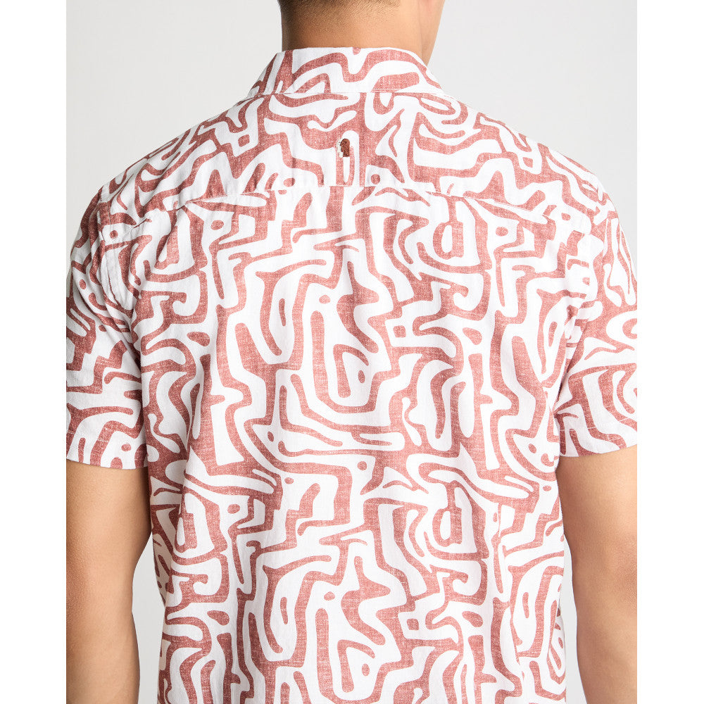 Remus Uomo 13991Ss 16 Red Tapered Short Sleeve Shirt