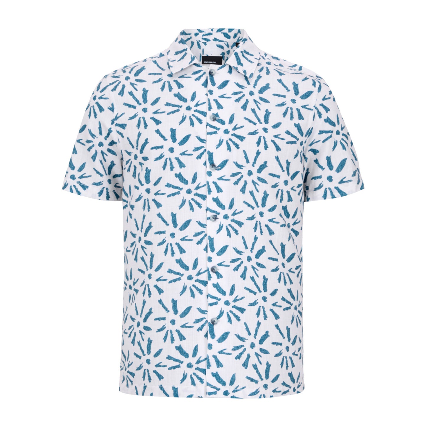Remus Uomo 13992Ss 12 Blue Tapered Short Sleeve Shirt