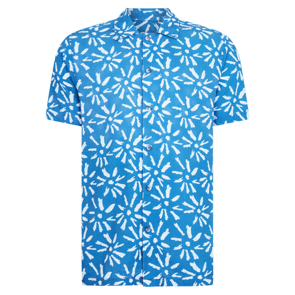 Remus Uomo 13992Ss 24 Blue Tapered Short Sleeve Shirt