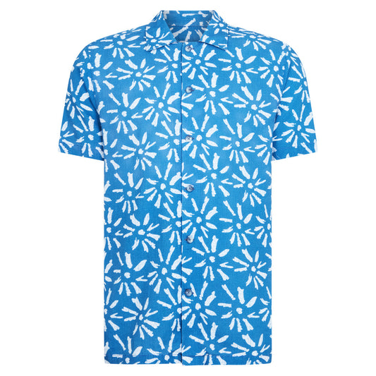Remus Uomo 13992Ss 24 Blue Tapered Short Sleeve Shirt